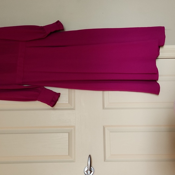 Long-sleeve fuschia maxi dress (Zimmerman like style) modest - Picture 2 of 3